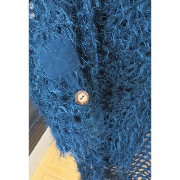 Kaktus Women's Open Knit Kimono Cardigan Dark Teal XL EUC - Picture 6 of 12